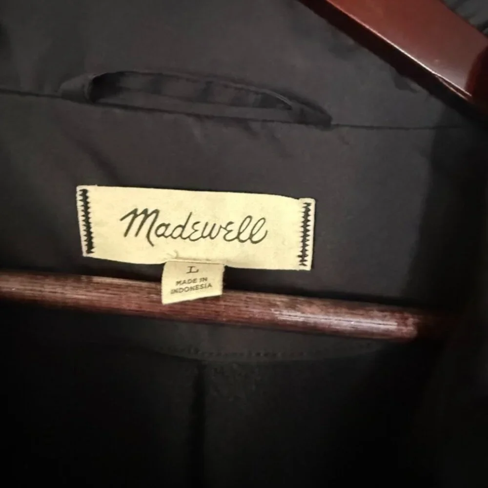 Madewell Black Windbreaker Jacket L - Picture 2 of 3
